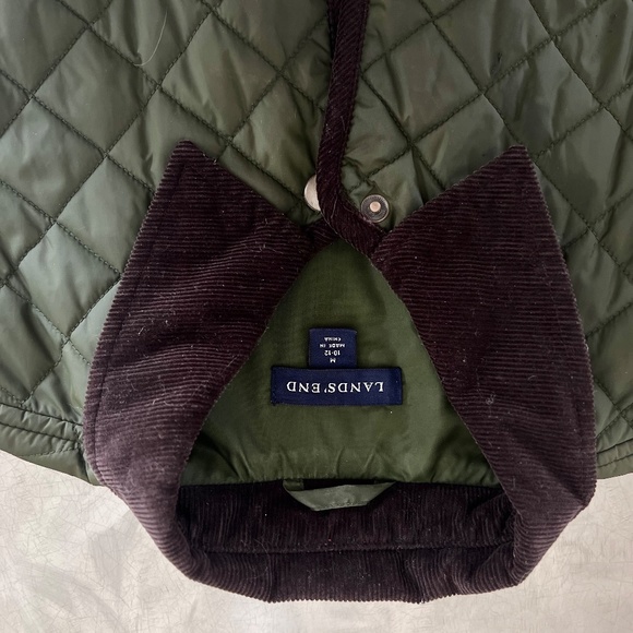 Girls Lands End Quilted Barn Coat - Picture 4 of 6